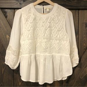 Miami white lace blouse small